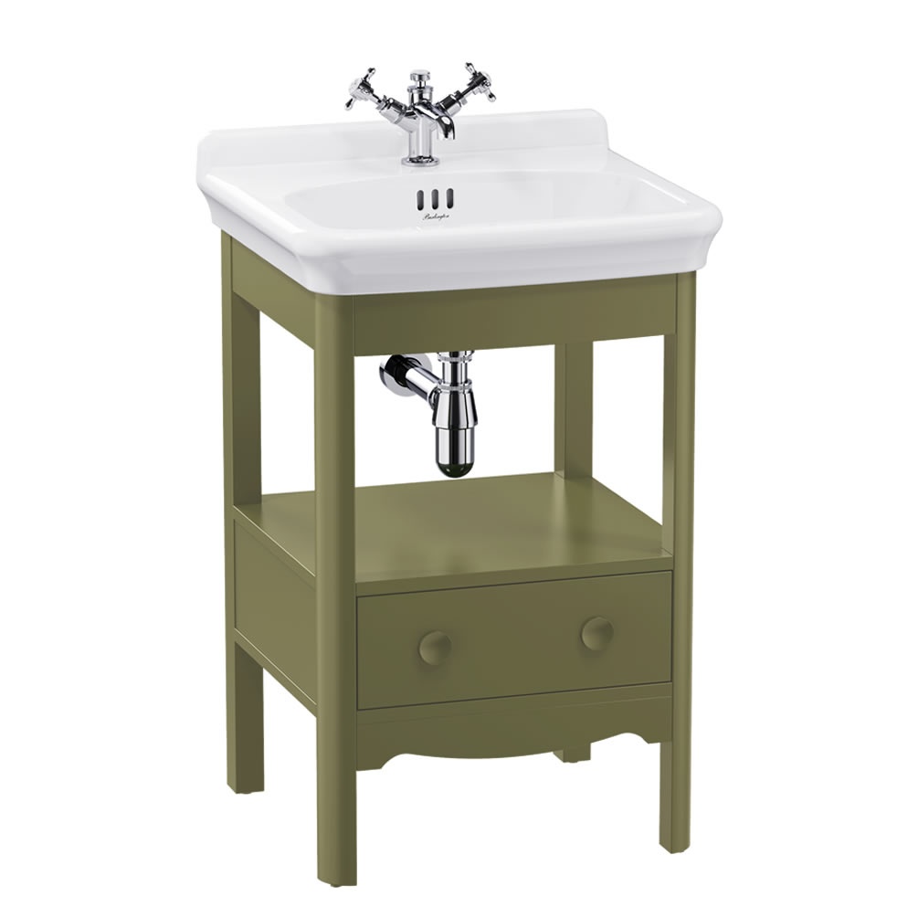 Burlington Guild 560mm Carlyle Green Furniture Wash Stand & Basin